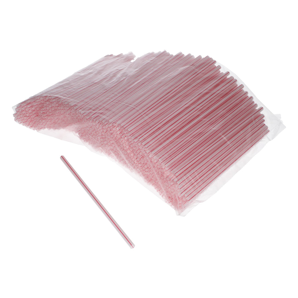 500x cannucce Cannuccia Cannucce Plastica Bianco/Rosso Monouso Plastica
