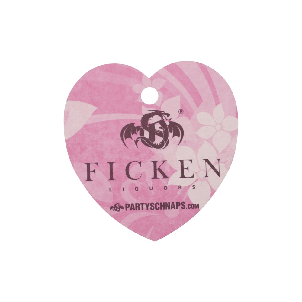 50x Sottobicchieri per liquore "Ficken" (scopare) in cartoncino rosa a forma di cuore con gancio per appendere, per bicchieri da bar