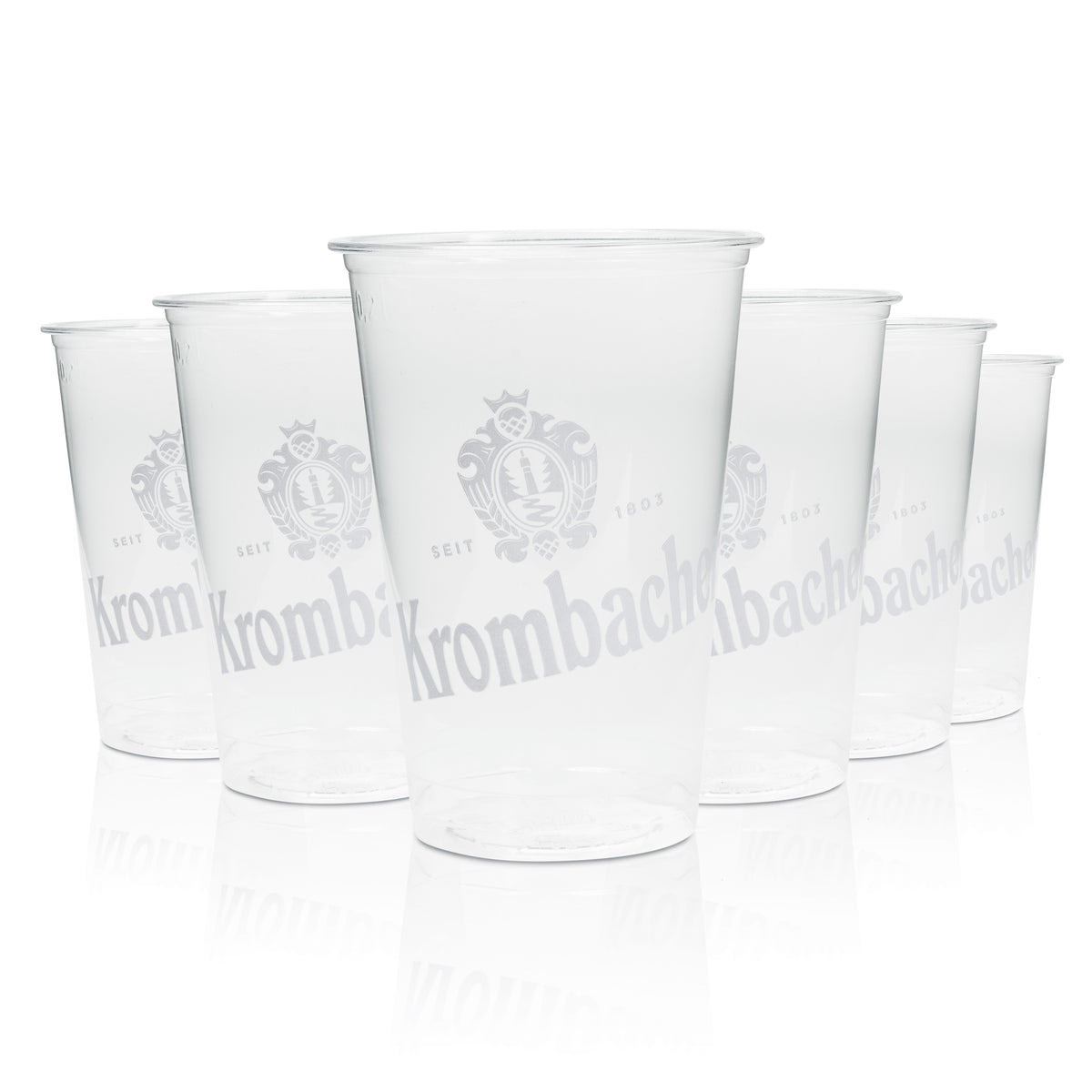 50 bicchieri da birra Krombacher 0,2 l monouso in materiale biologico – Vista 4