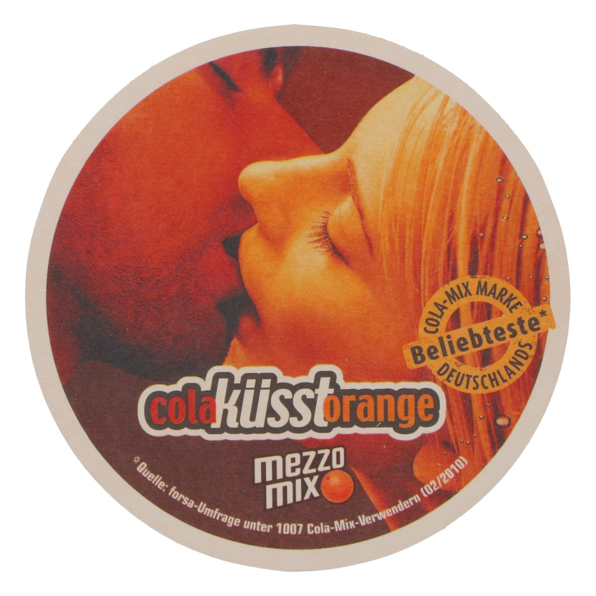 50x  Mezzo Mix Softdrink Sottobicchieri Sottobicchieri Cola bacia Arancia – Vista 3