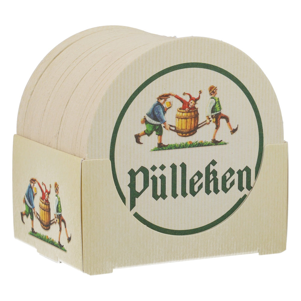 50 sottobicchieri "Pülleken" con motivo a botte - Birra, ristorazione, feste