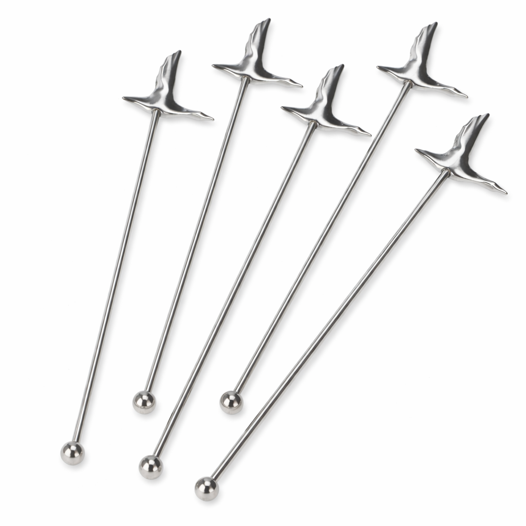 5x Grey Goose Vodka Acciaio inossidabile Stirrer "Oca" Mescolatore Accessori da bar in metallo