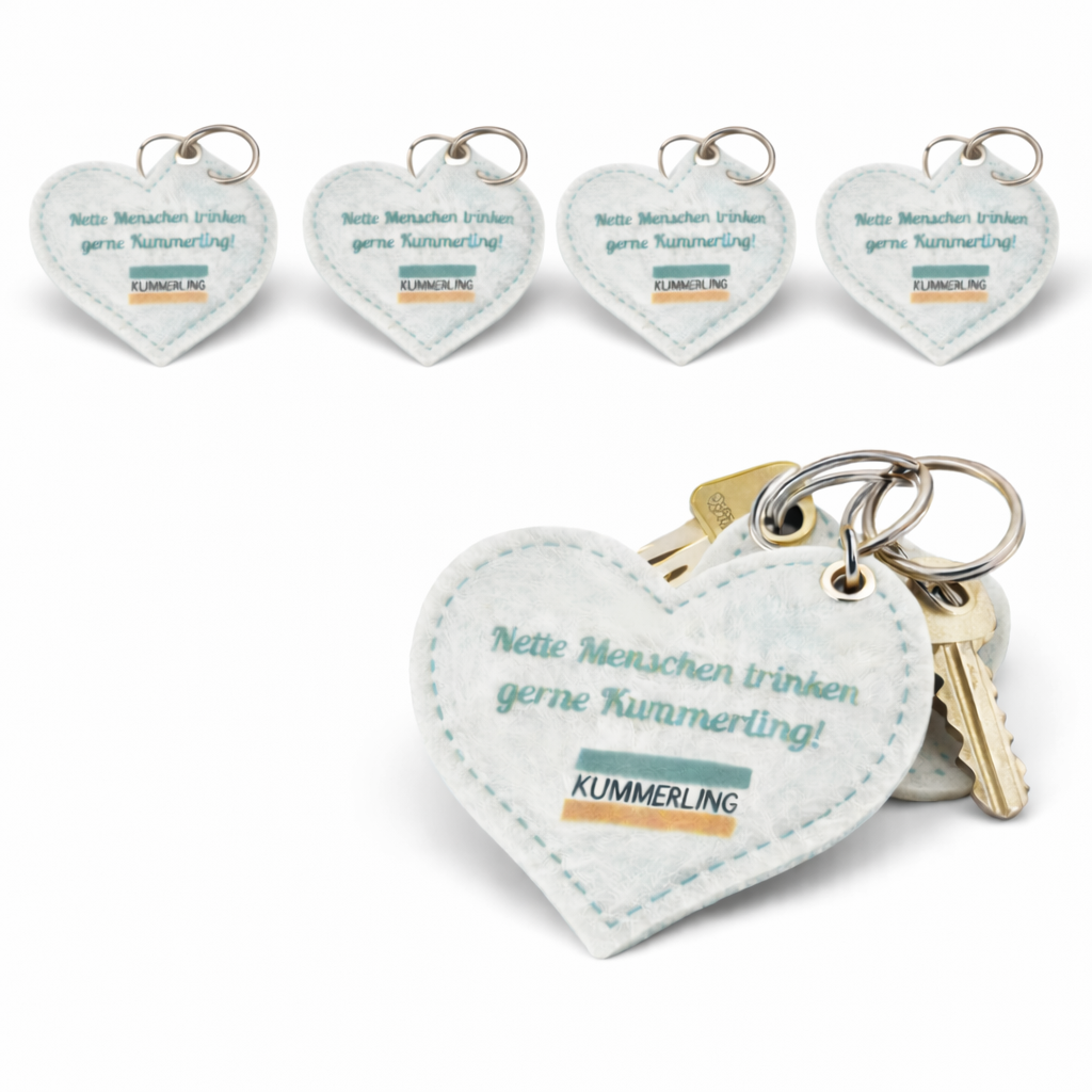 5x portachiavi Kümmerling Cuore Accessorio Gioielli Decorazione Portachiavi Auto Casa
