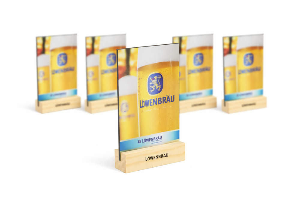 5x espositore da tavolo Löwenbräu Mini lavagna Gastro Pub Bistro Cibo Bevande