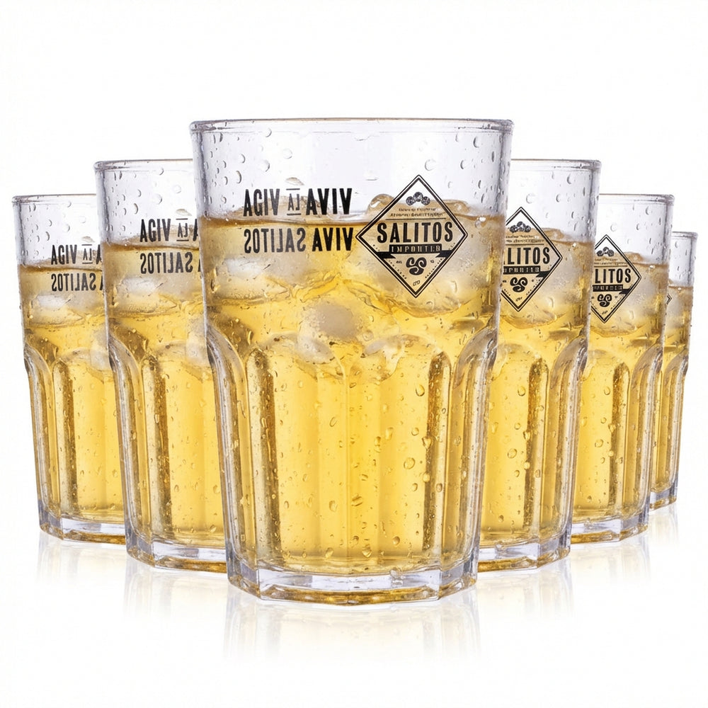 5 bicchieri da cocktail Salitos in vetro per birra Bicchieri da festa Bicchieri impilabili 0,43 l