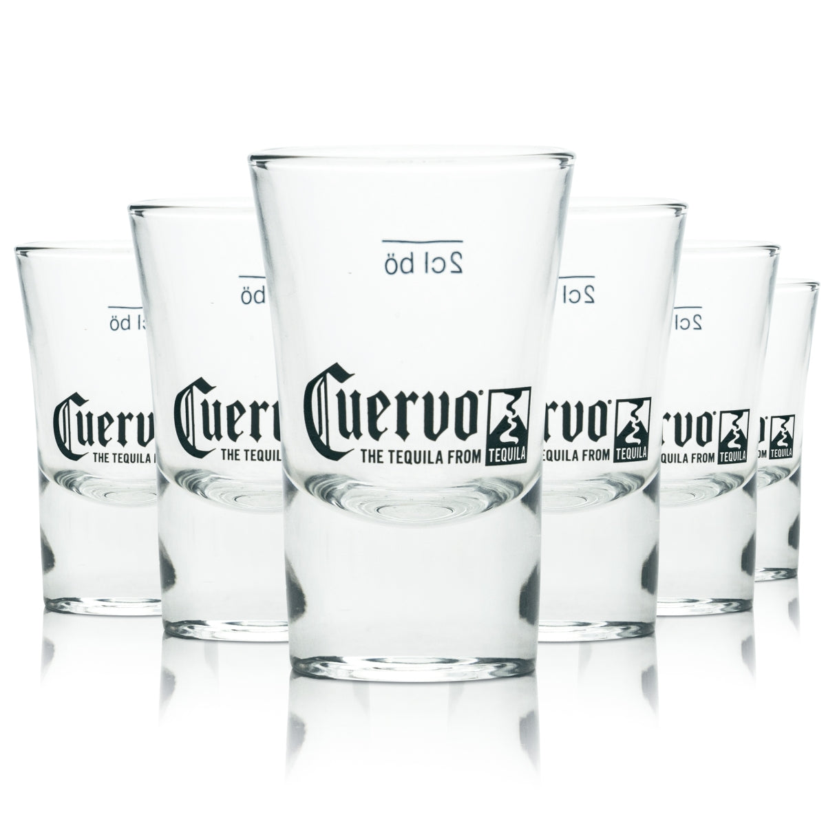 6 bicchierini da tequila Cuervo in vetro 2 cl nuovi