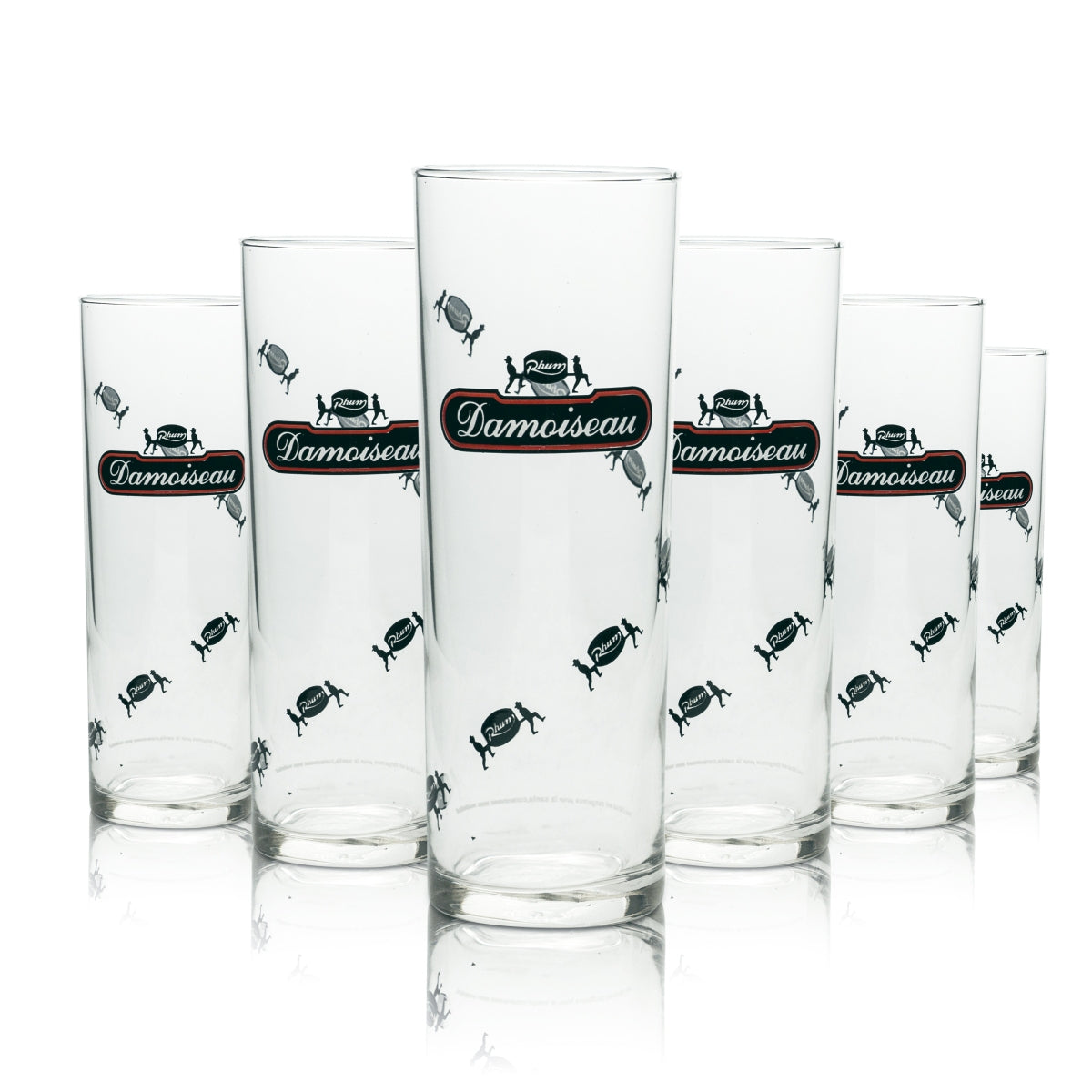 6 bicchieri da rum Damoiseau 0,25 l bicchiere da long drink "Tubo" nuovo