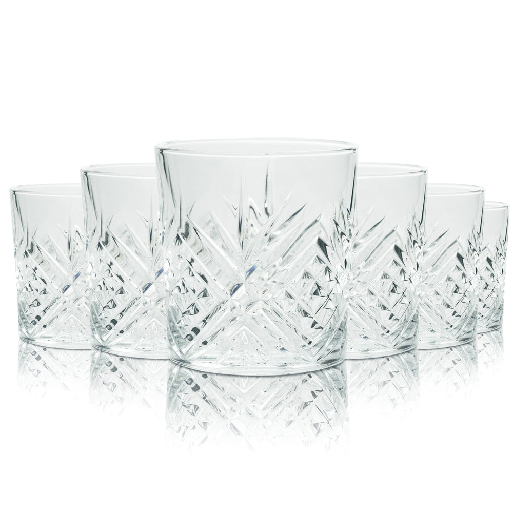 6 bicchieri da whisky Redemption 0,2 l tumbler con rilievo, nuovi