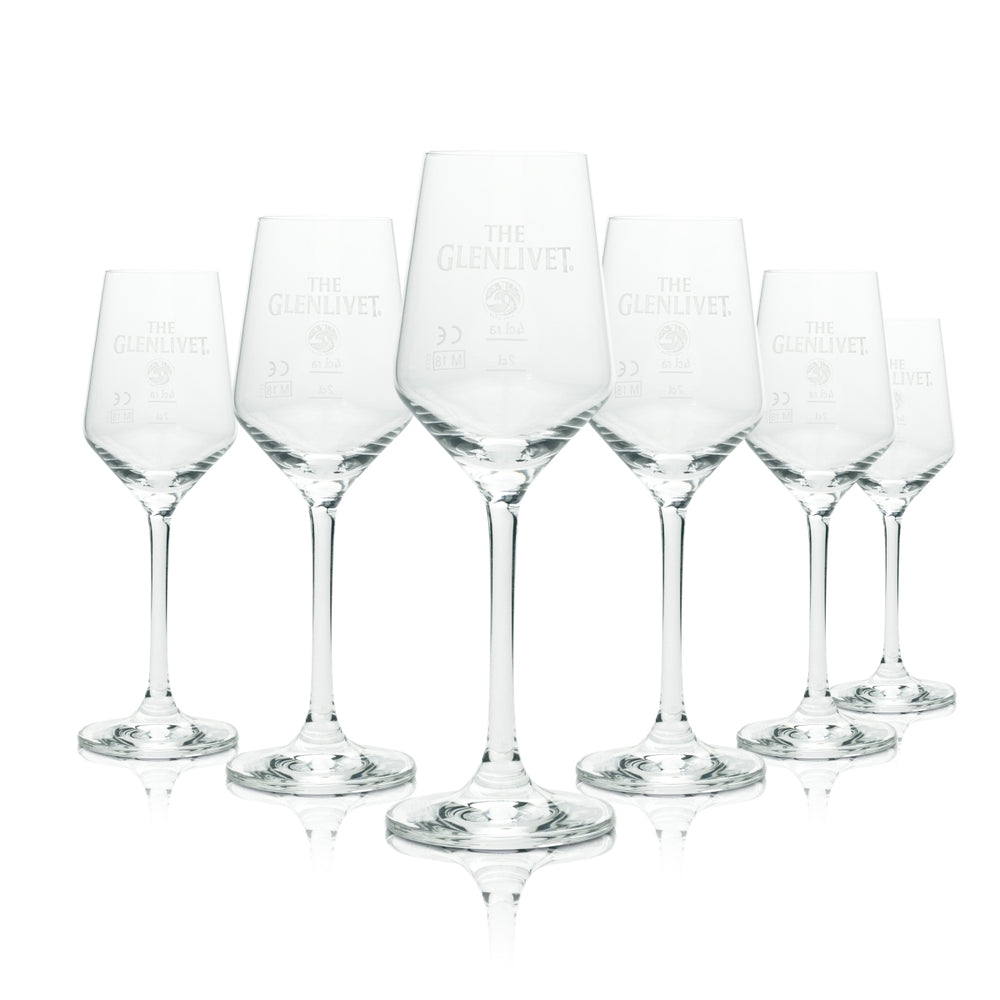 6 Bicchieri da whisky The Glenlivet 0,1 l Bicchiere da degustazione "Harmony" Rastal nuovo