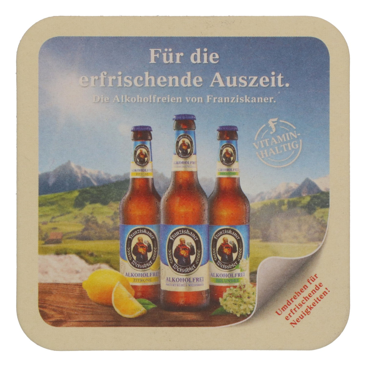 60 sottobicchieri Franziskaner 9,5x9,5 cm "Arancia rossa" – Vista 3