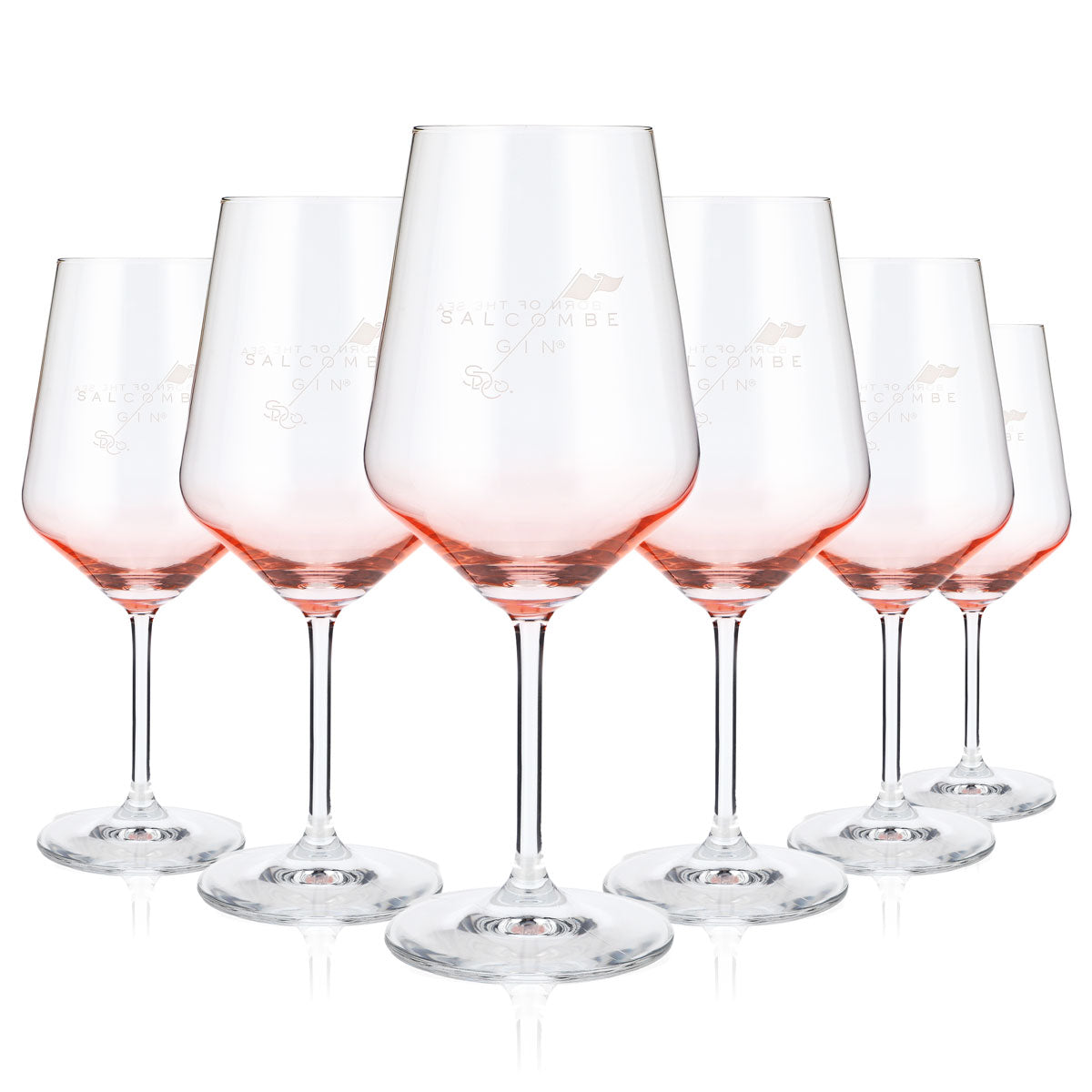 Set da 6 bicchieri da gin Salcombe 0,52 l – Bicchiere da aperitivo con delicata sfumatura rosata – Vista 2