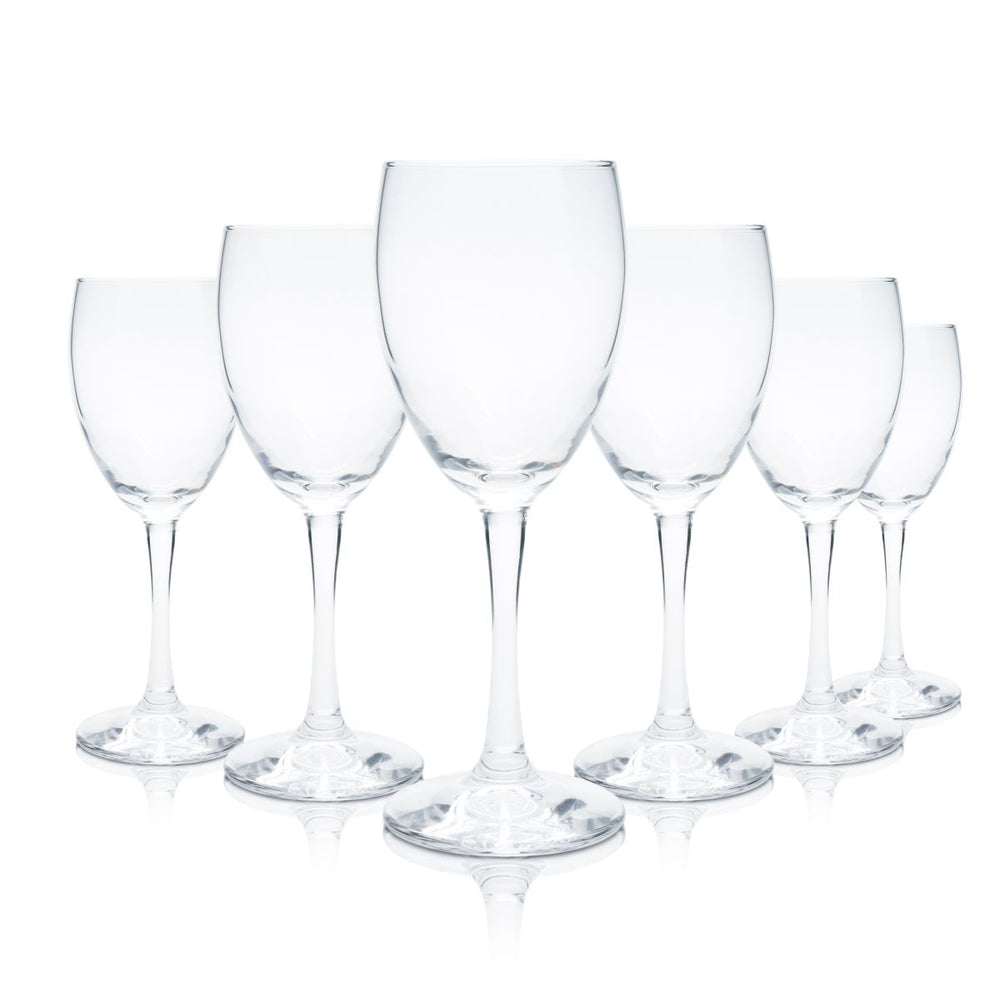 6x 57Wasser Bicchiere 0,2l Bicchiere a calice Acqua minerale Frizzante Succhi Set di bicchieri Gastro