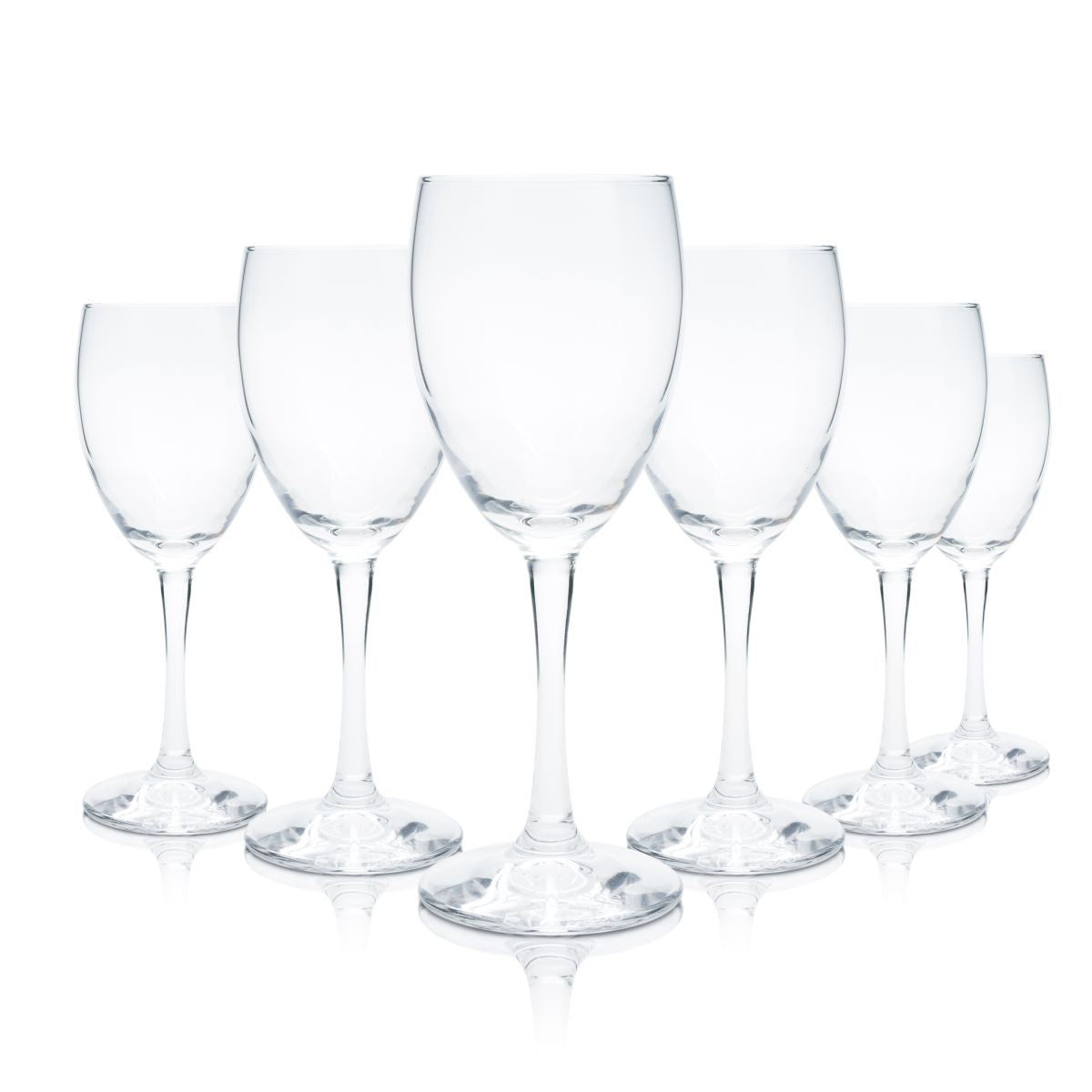 6x 57Wasser Bicchiere 0,2l Bicchiere a calice Acqua minerale Frizzante Succhi Set di bicchieri Gastro