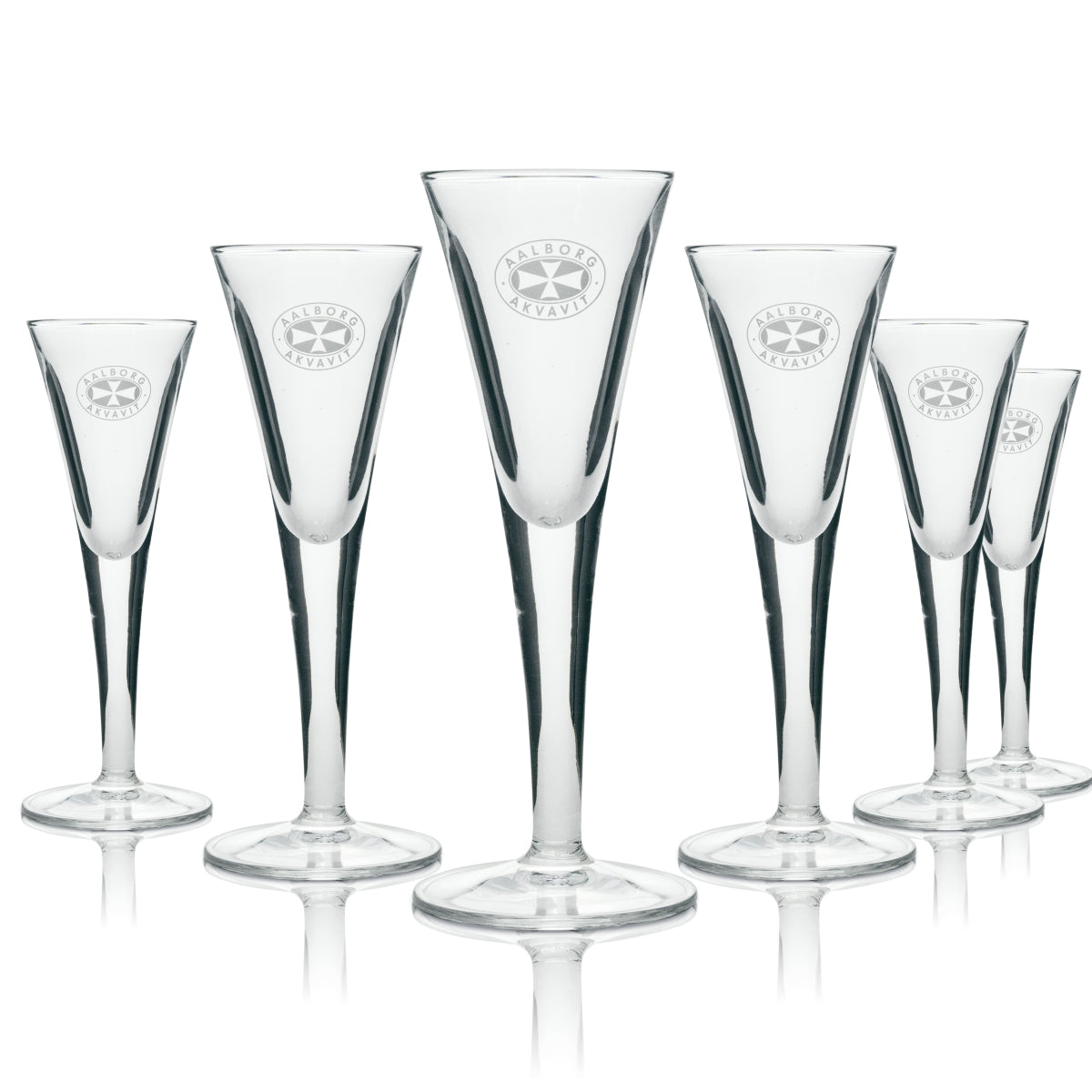 6 bicchieri da liquore Aalborg Akvavit 34 ml bicchieri a calice Set di bicchieri da shot