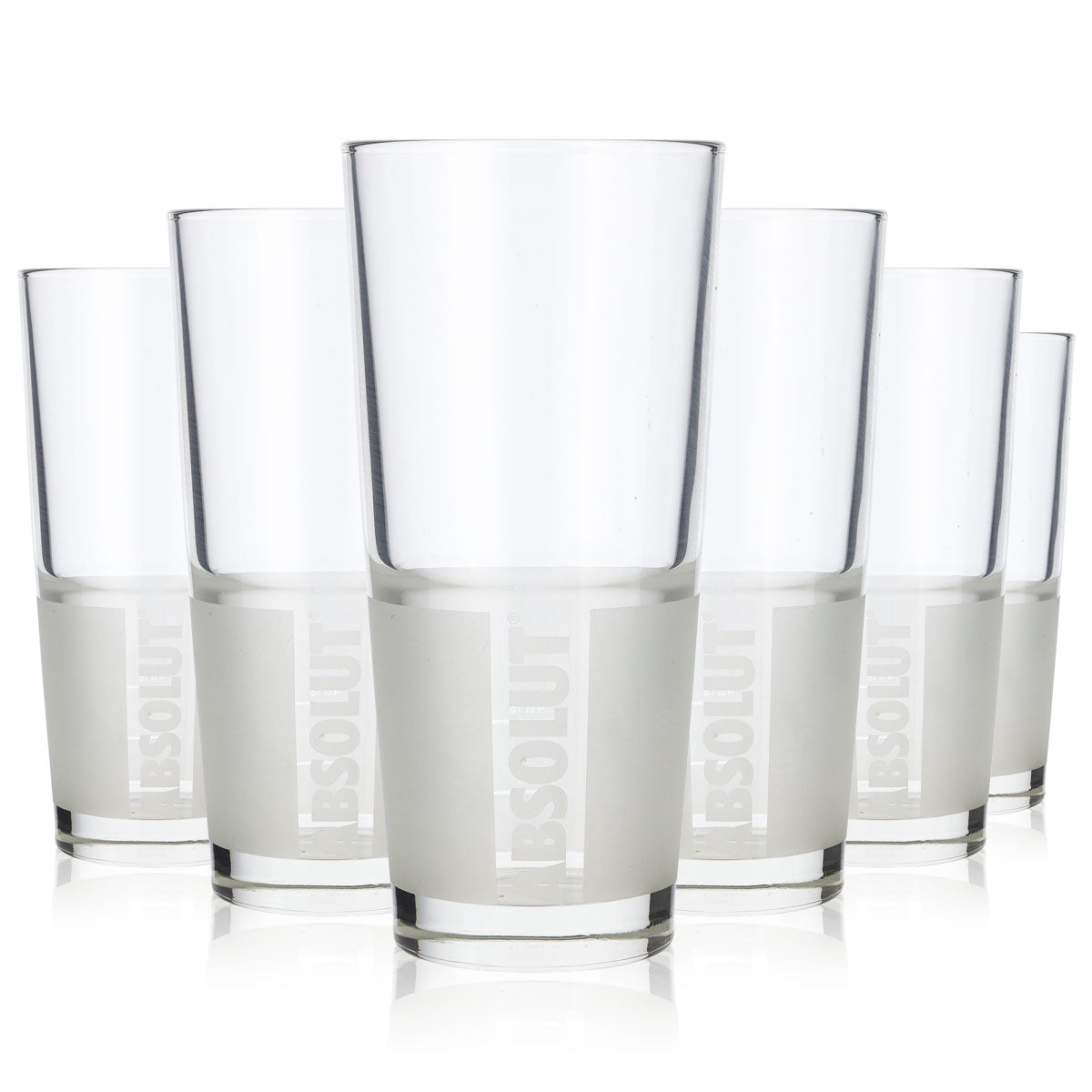 6 bicchieri Absolut Vodka da 0,34 l Bicchieri da long drink satinati + logo verticale – Vista 5