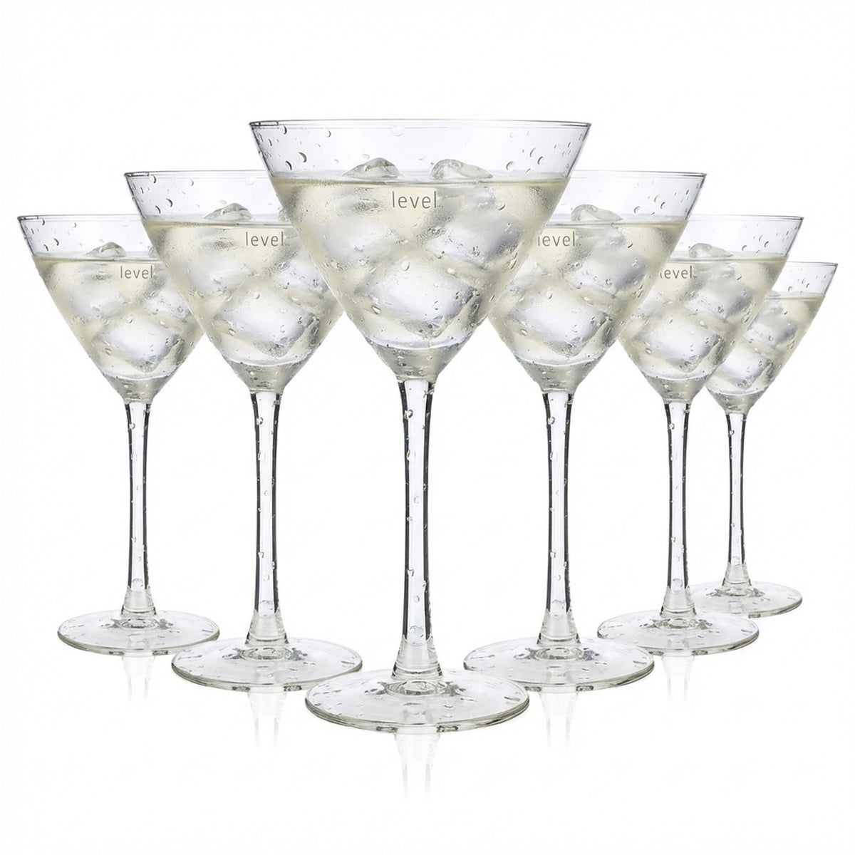6 bicchieri da cocktail Absolut Vodka Bicchieri con stelo Coppa Level