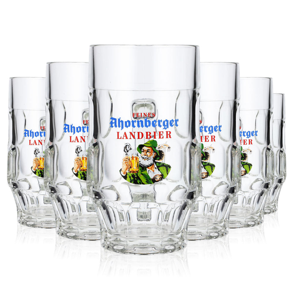 6 bicchieri da birra Ahornberger da 0,5 l, boccale da birra Landbier Kontur Braumeister-Seidel