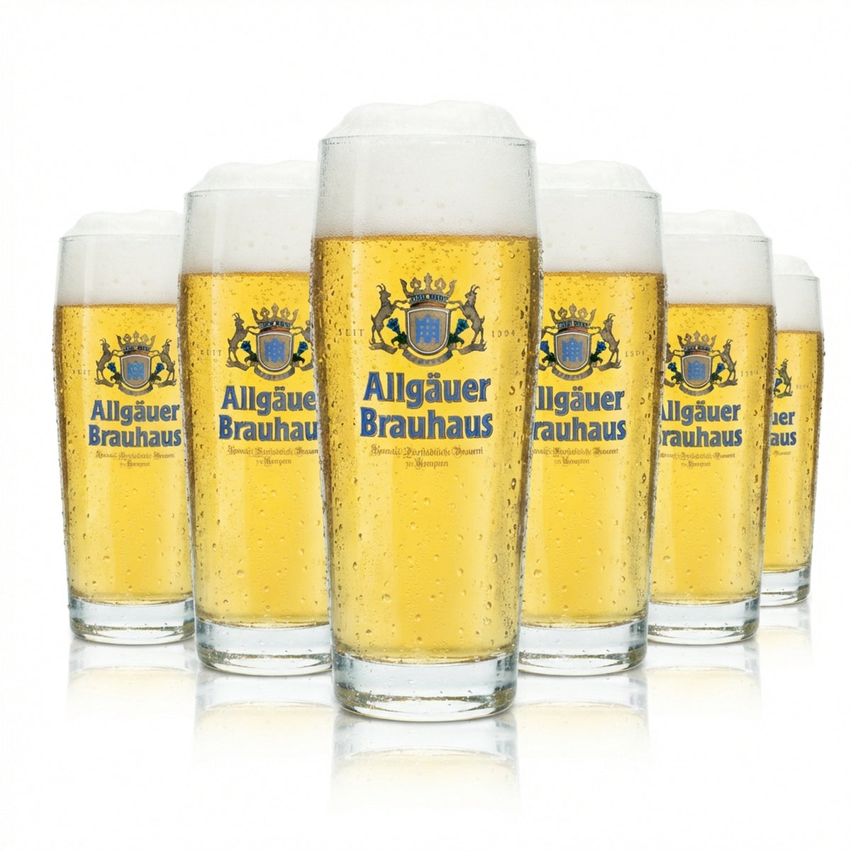6 bicchieri da birra Allgäuer Brauhaus da 0,25 l per birra bianca Willi Brauerei