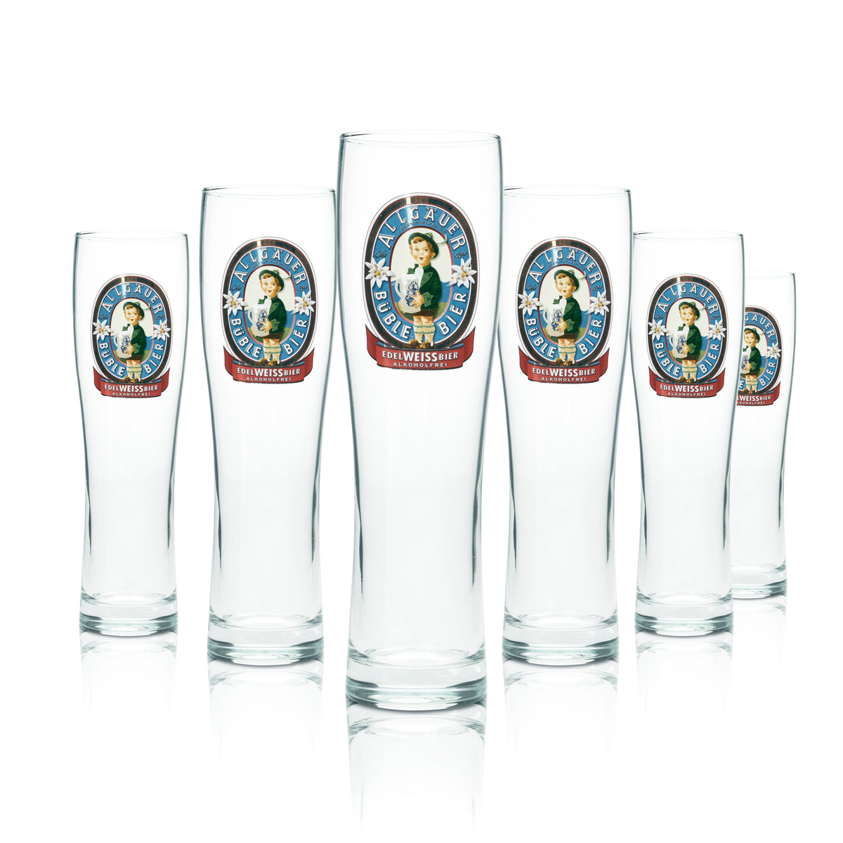 6 bicchieri da birra Allgäuer Büble 0,5 l birra bianca di frumento analcolica bicchieri lievito gastronomico – Vista 4