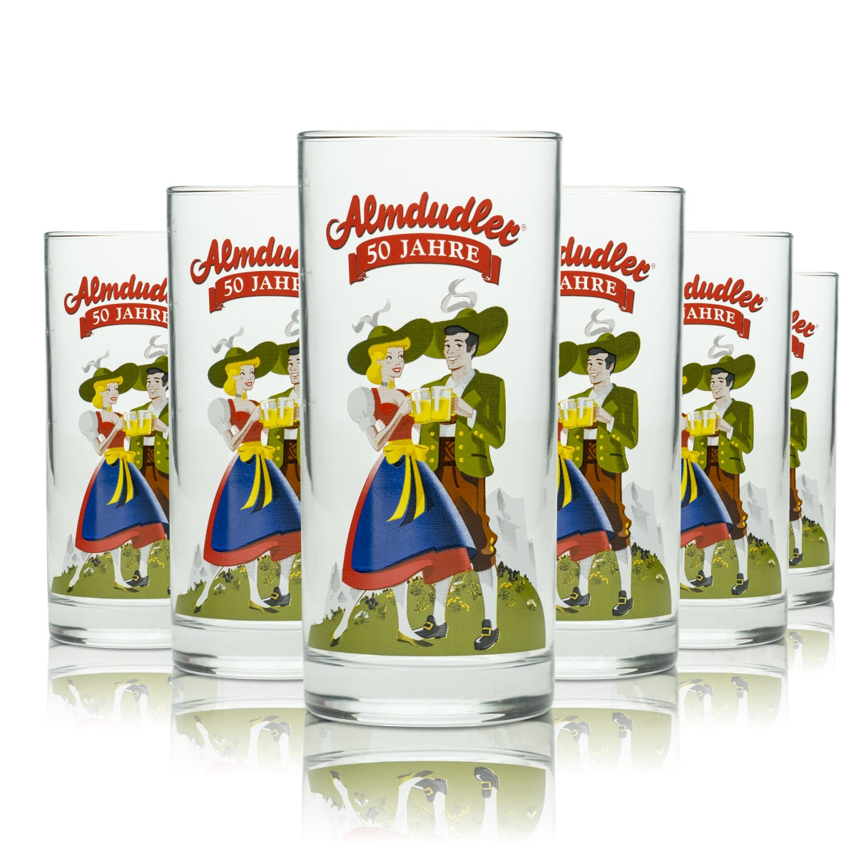 6 bicchieri per bevande analcoliche Almdudler 0,25 l Longdrink Limonata alle erbe Bar invernale sci