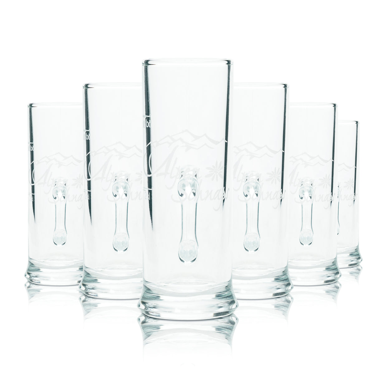 6x Grappa alpina Steinbeisser Shot Bicchiere 4 cl Mini boccale Elegante bicchiere con manico – Vista 4