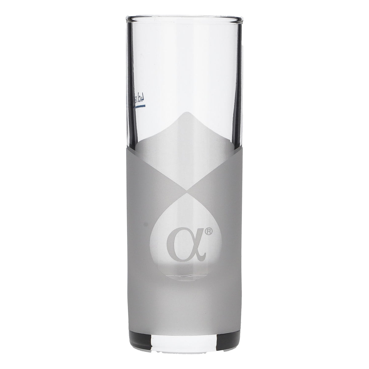 set di 6 bicchierini Alpha Noble in vetro da 4 cl, corti, satinati, per superalcolici, vodka