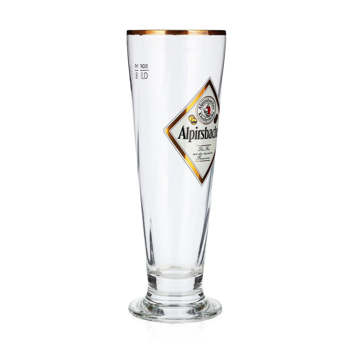 6 bicchieri da birra Alpirsbacher da 0,3 l, a forma di coppa, con bordo dorato e rilievo “Sahm Florenz” (set da 6) – Vista 3