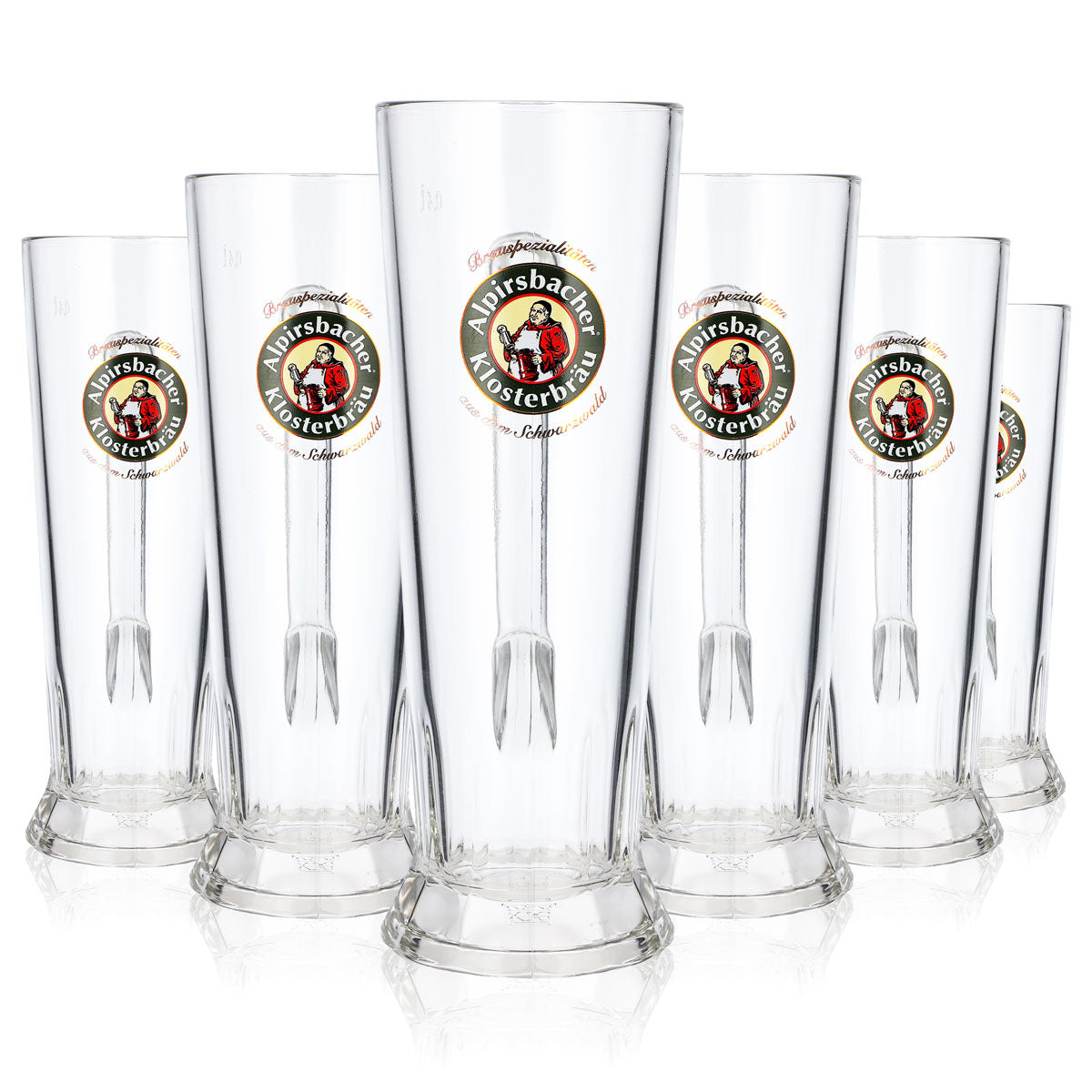 6 bicchieri da birra Alpirsbacher da 0,4 l con motivo a rilievo “Rastal” (set da 6)