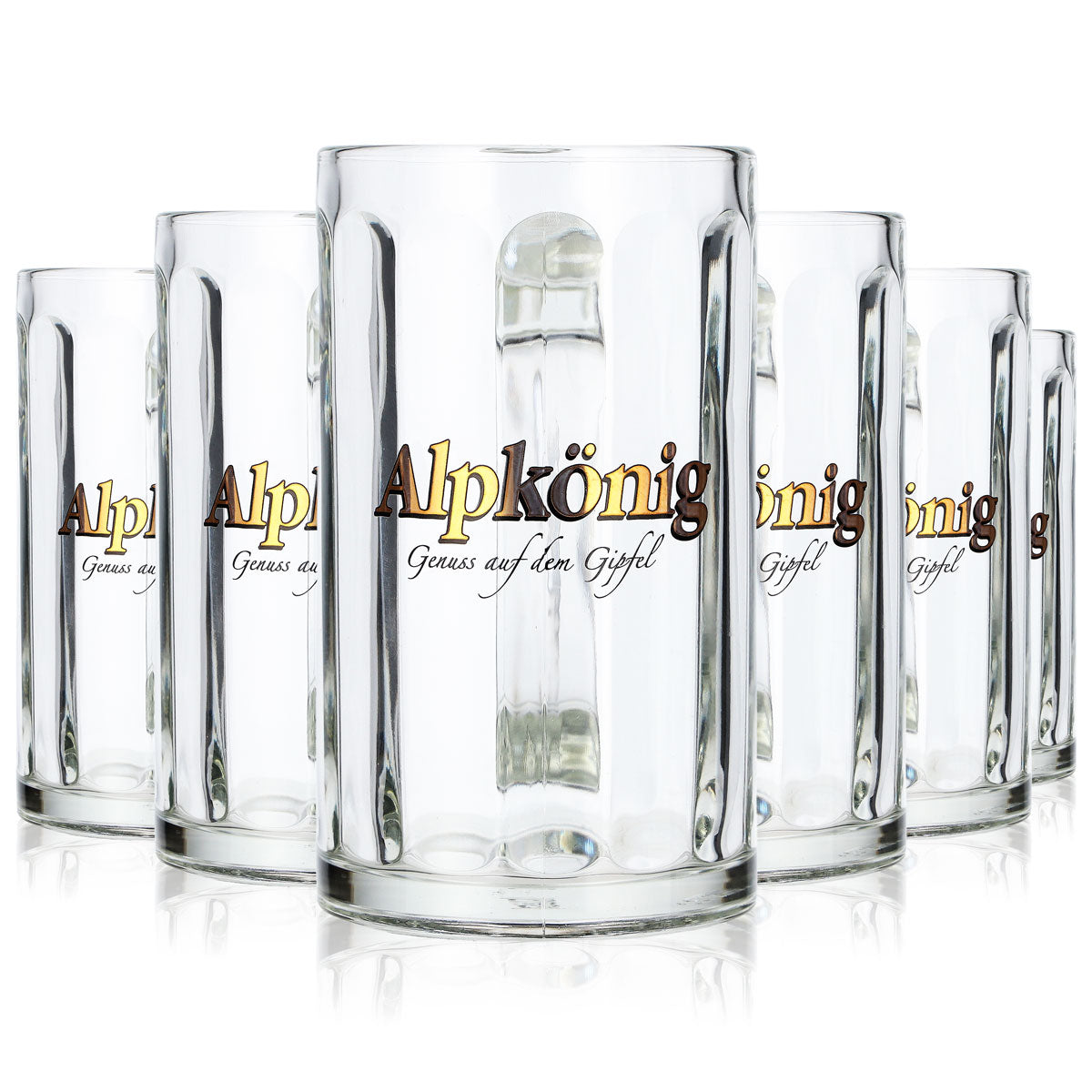 6 bicchieri da birra Alpkönig da 0,25 l, boccale Rastal Seidel (set da 6)