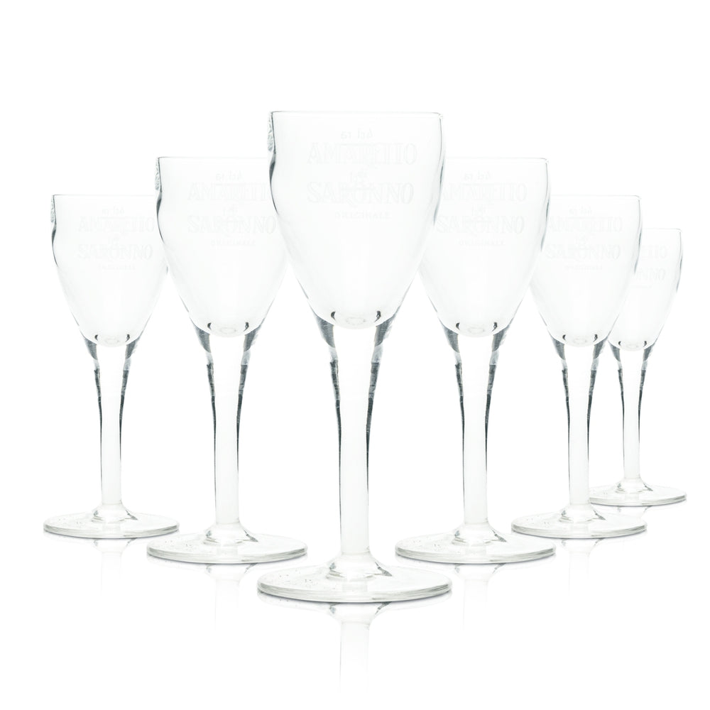 6 bicchieri da liquore Amaretto Saronno 2 cl 4 cl bicchieri da grappa Stamper Shot Short Bar