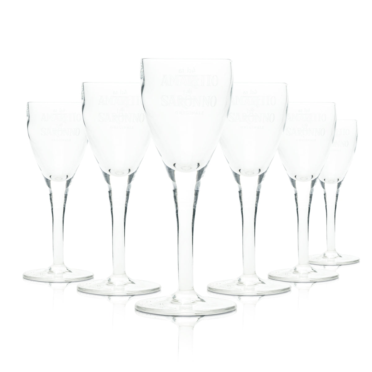 6 bicchieri da liquore Amaretto Saronno 2 cl 4 cl bicchieri da grappa Stamper Shot Short Bar