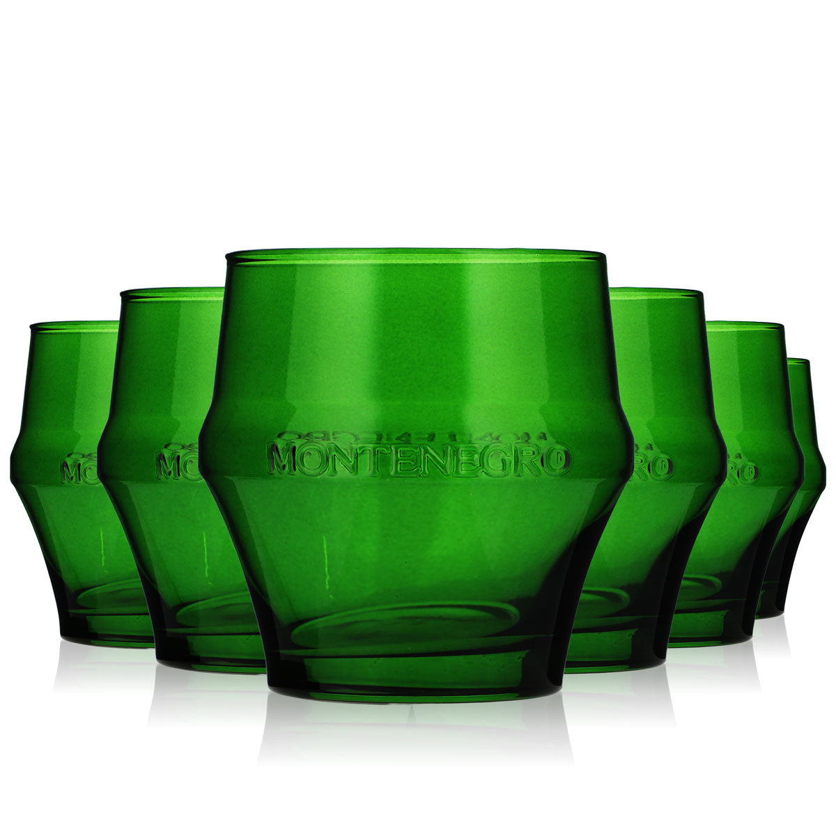6 bicchieri da liquore Amaro Montenegro 0,3 l Bicchieri Tumbler Standard Verde