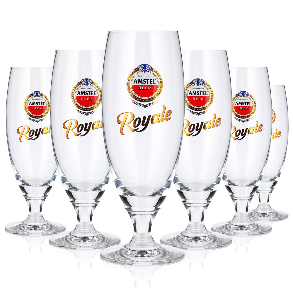 6 bicchieri da birra Amstel da 0,3 l, modello "Pokal Royale Rastal"