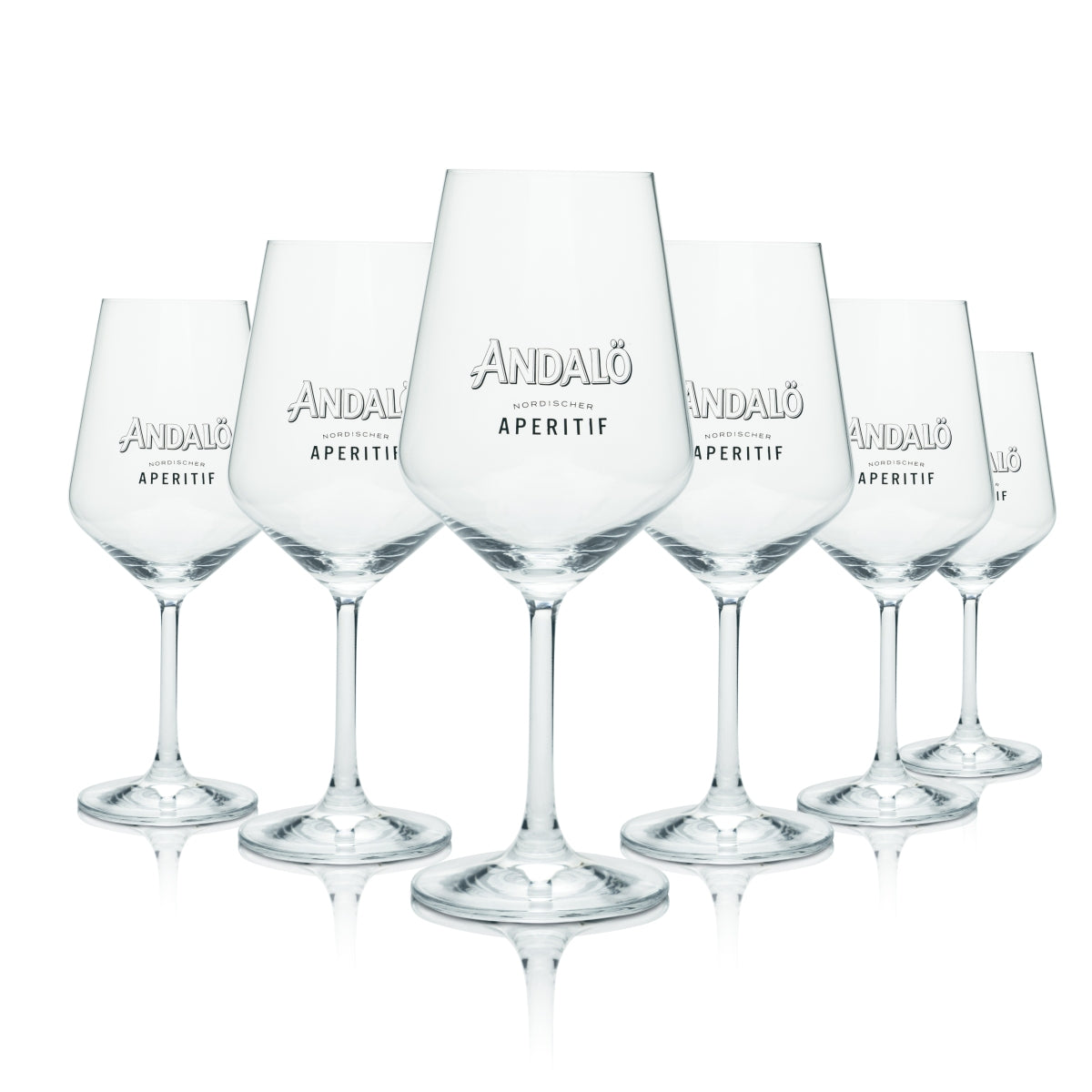 6 bicchieri da aperitivo Andalö in vetro da 0,53 l con stelo, calice, cocktail al spritz e olivello spinoso