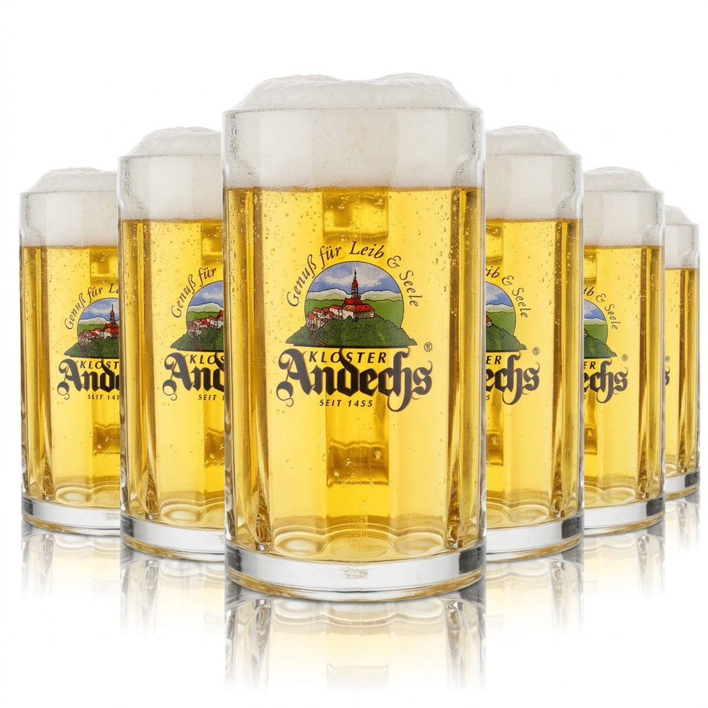 6x Andechs Bicchiere da birra 0,5 l Set di boccali Seidel Birrificio monasteriale Gastronomia – Vista 2