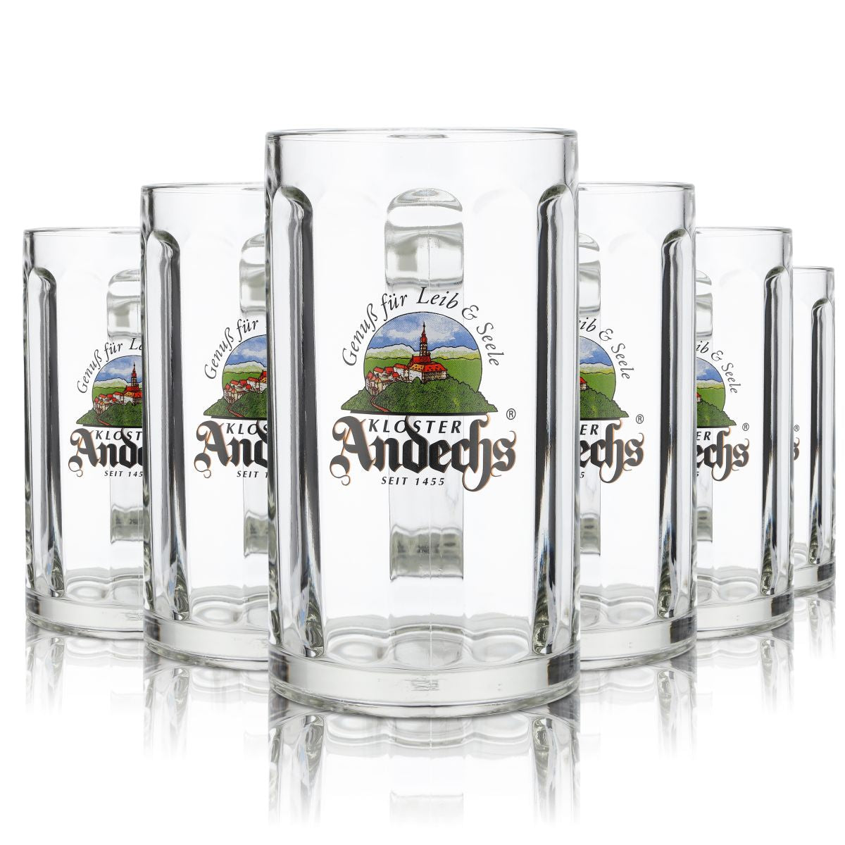 6x Andechs Bicchiere da birra 0,5 l Set di boccali Seidel Birrificio monasteriale Gastronomia – Vista 3