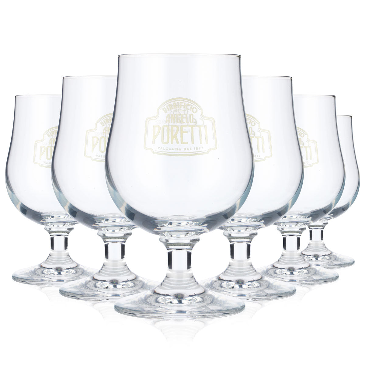6 bicchieri da birra Angelo Poretti da 0,25 l bicchieri da birra bombati bicchieri a calice – Vista 5