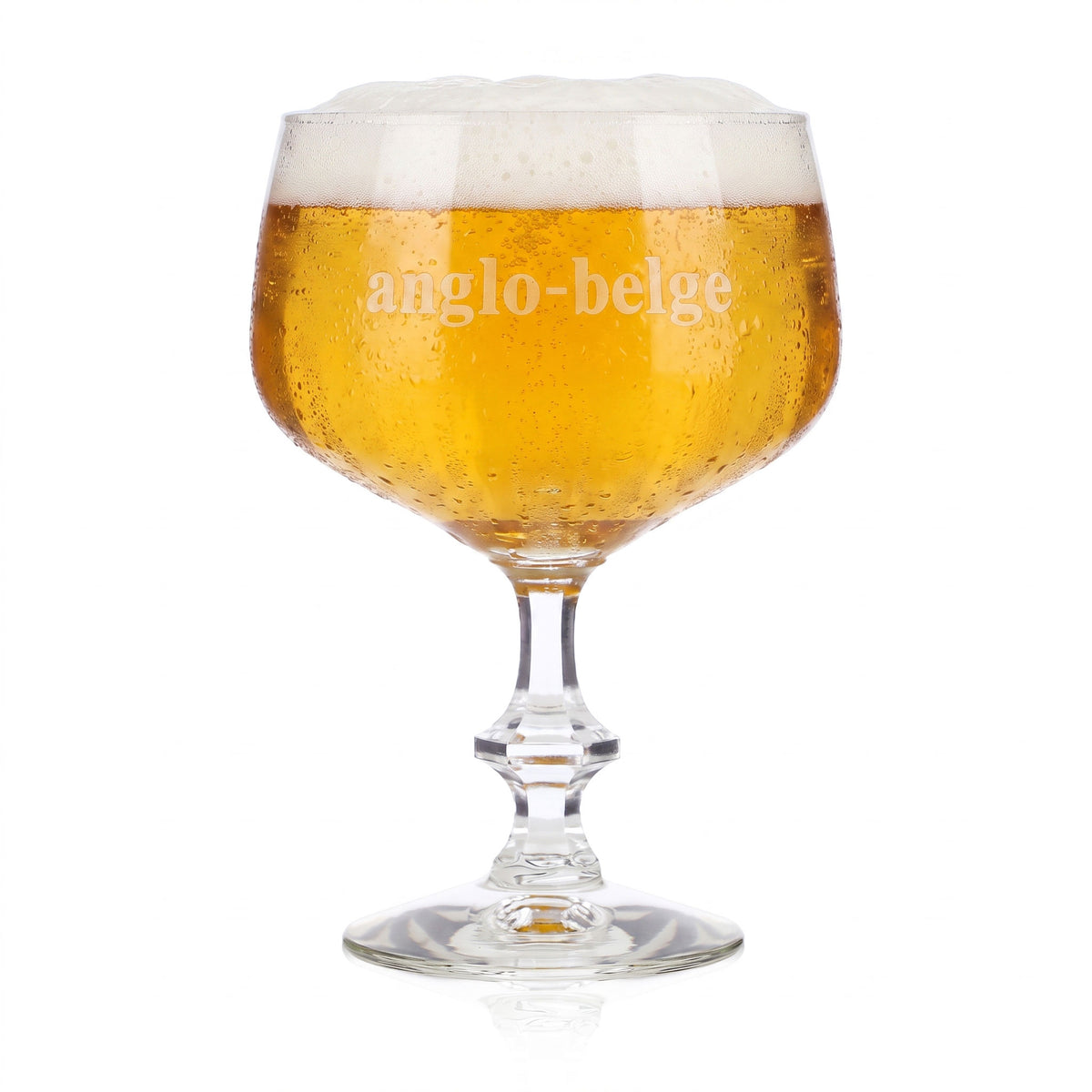 6 bicchieri da birra Anglo-Belge da 0,36 l, modello a palloncino, con scritta bianca “Gin” (set da 6) – Vista 2