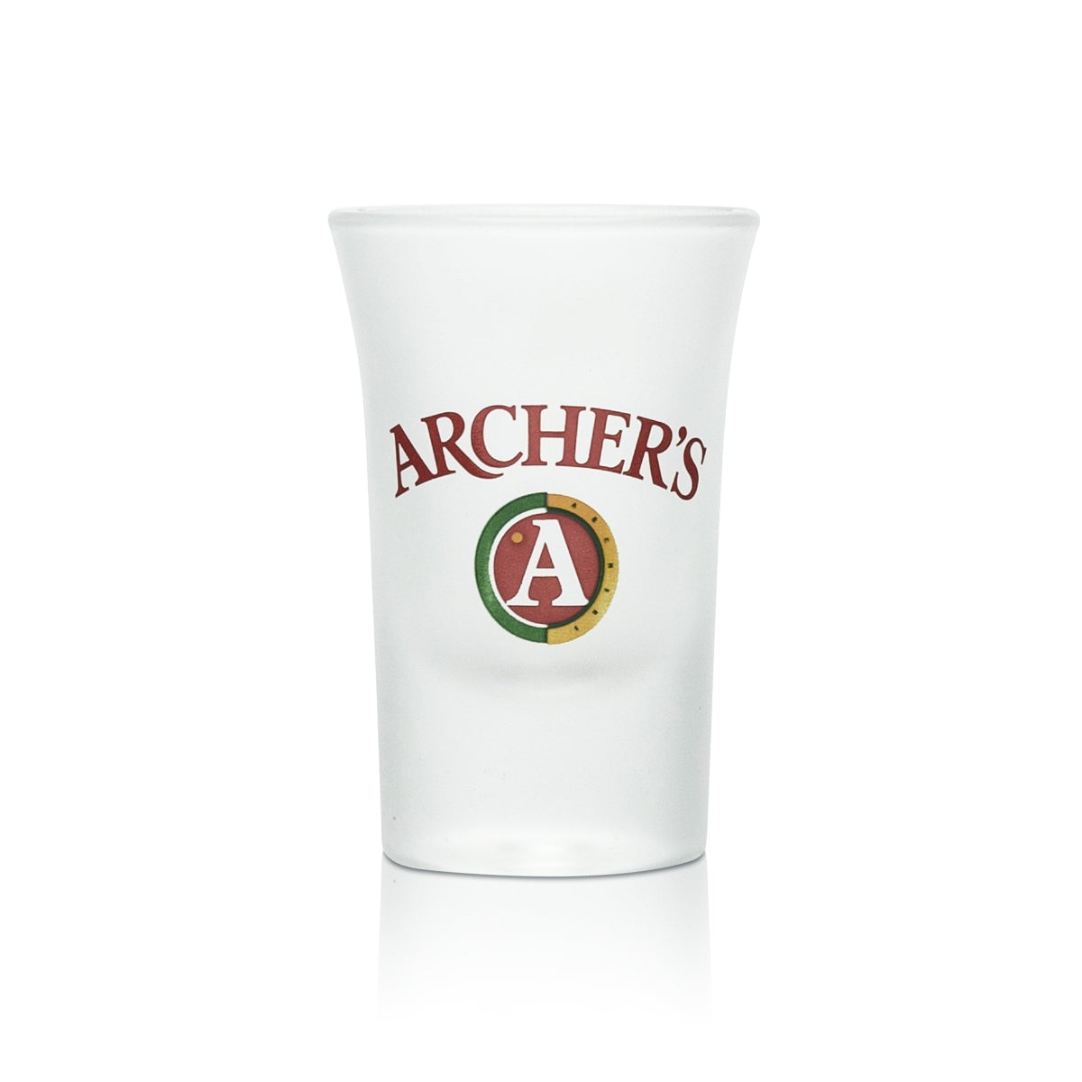 6 bicchierini da shot Archers in vetro opalino da 2 cl con liquore alla pesca – Vista 2