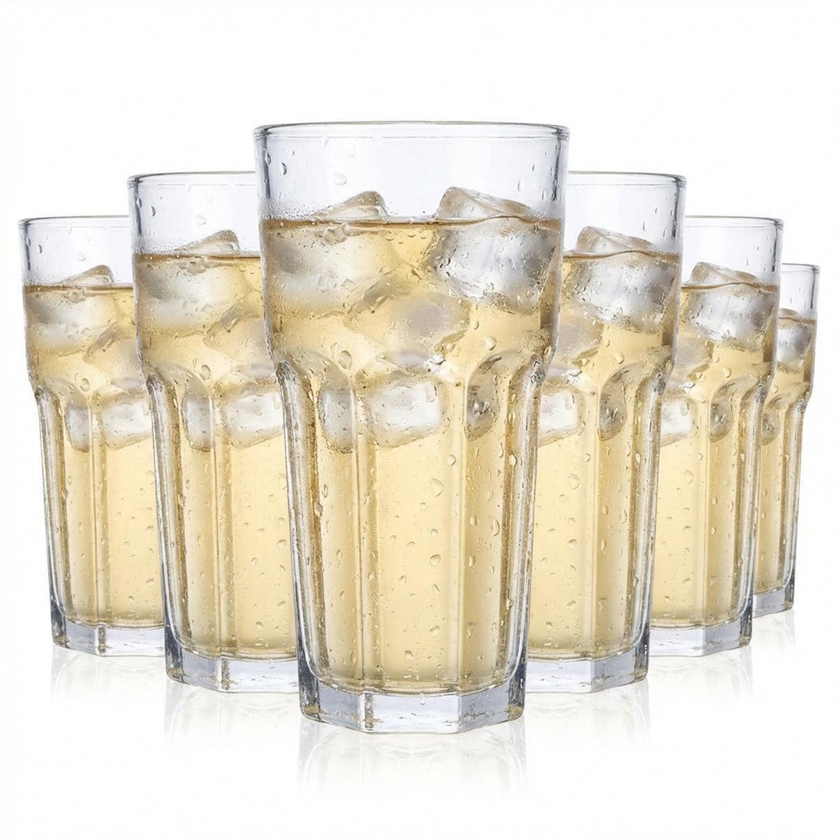 6 bicchieri da cocktail in vetro Arcoroc da 0,65 l Bicchieri da long drink con finitura a rilievo Tazza