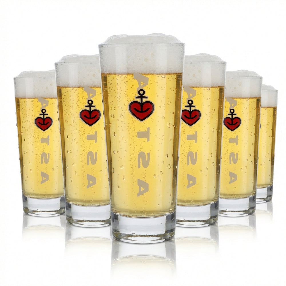 6 bicchieri da birra Willi in vetro Astra da 0,25 l Set Birrificio Hamburg Kiez Gastro