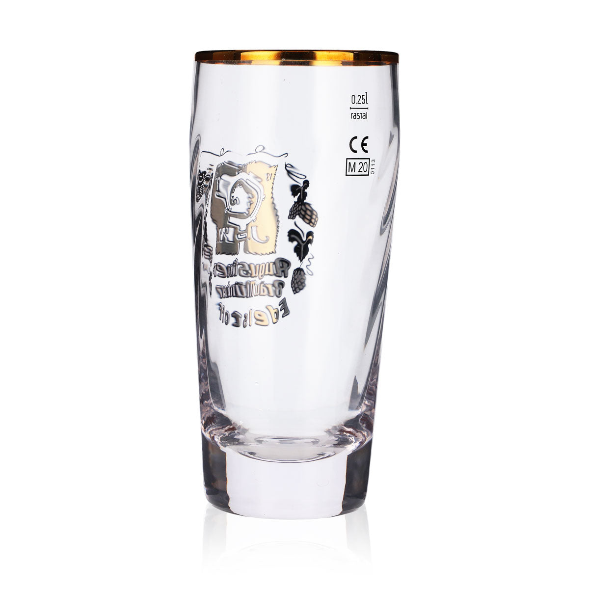6 bicchieri da birra Augustiner 0,25 l Willibecher Edelstoff con logo dorato – Vista 4