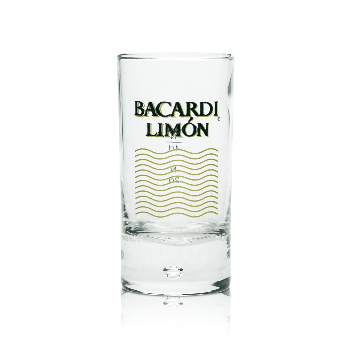 6 bicchieri da shot Bacardi Limon Rum 2 cl 4 cl bicchieri corti Stamper grappa bolla d'aria – Vista 2
