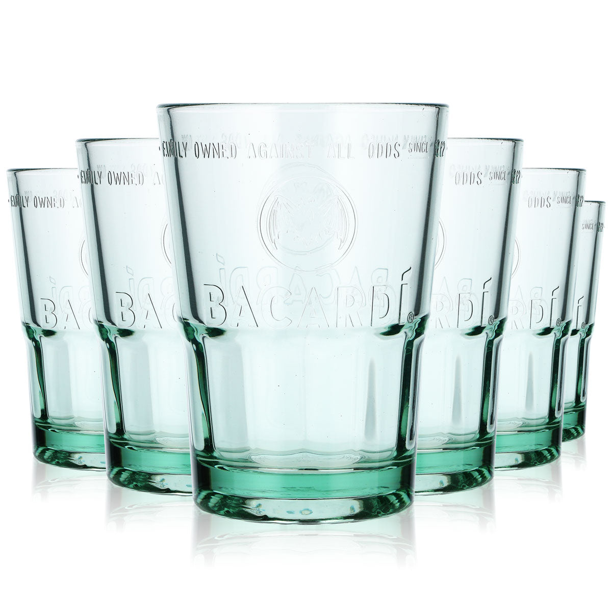 6 bicchieri da rum Bacardi Bicchieri da rum Bicchieri da cocktail 0,28 l Bicchiere da long drink Verde