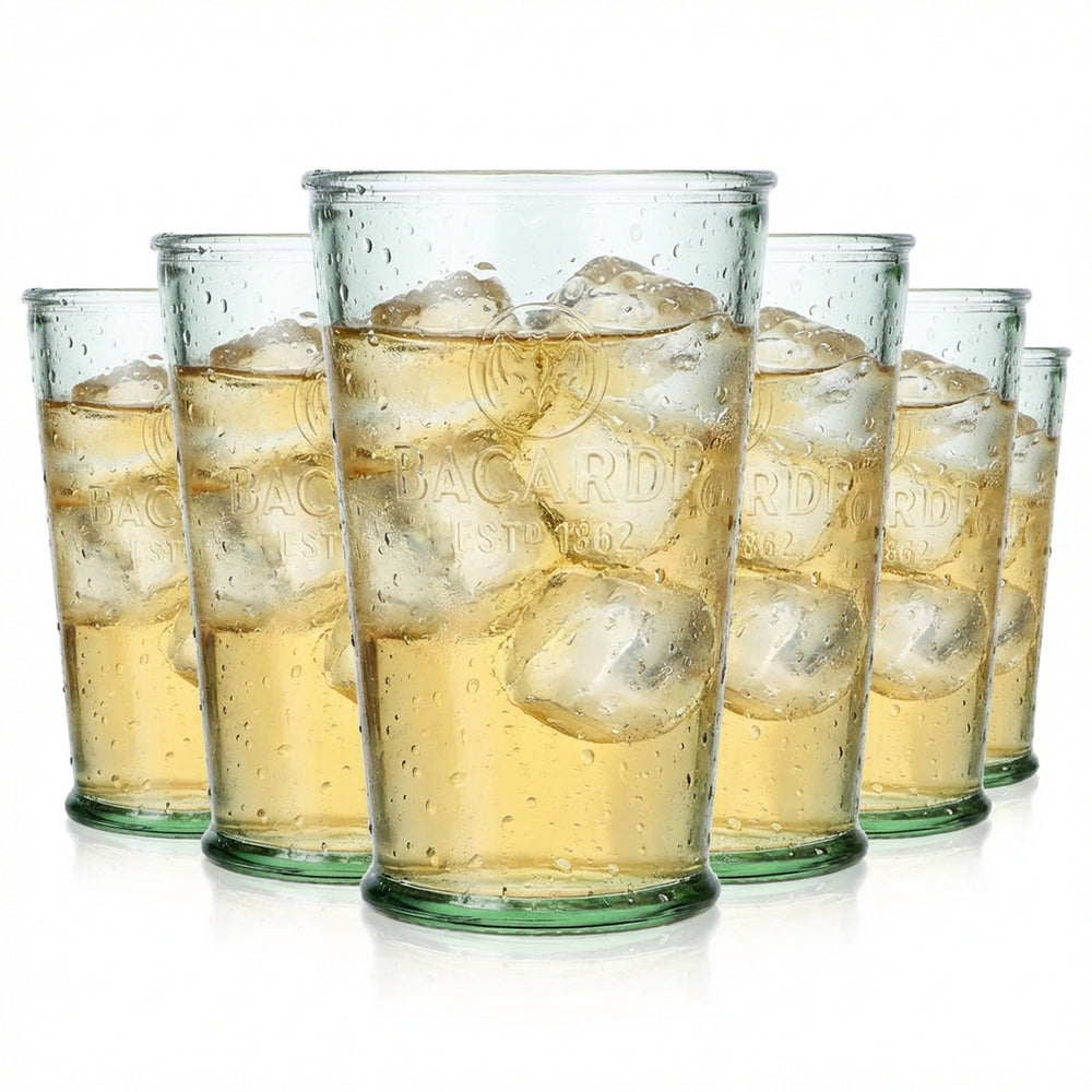 6 bicchieri da rum Bacardi Bicchieri da rum Bicchieri da cocktail Mojito  verde a forma di V