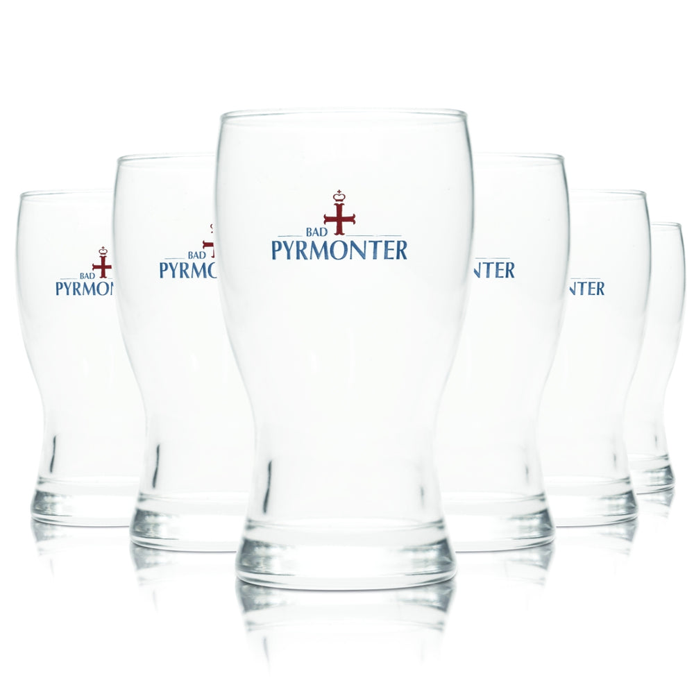 6 bicchieri da acqua Bad Pyrmonter da 0,2 l, bicchieri per bevande, fonte minerale Brunnen