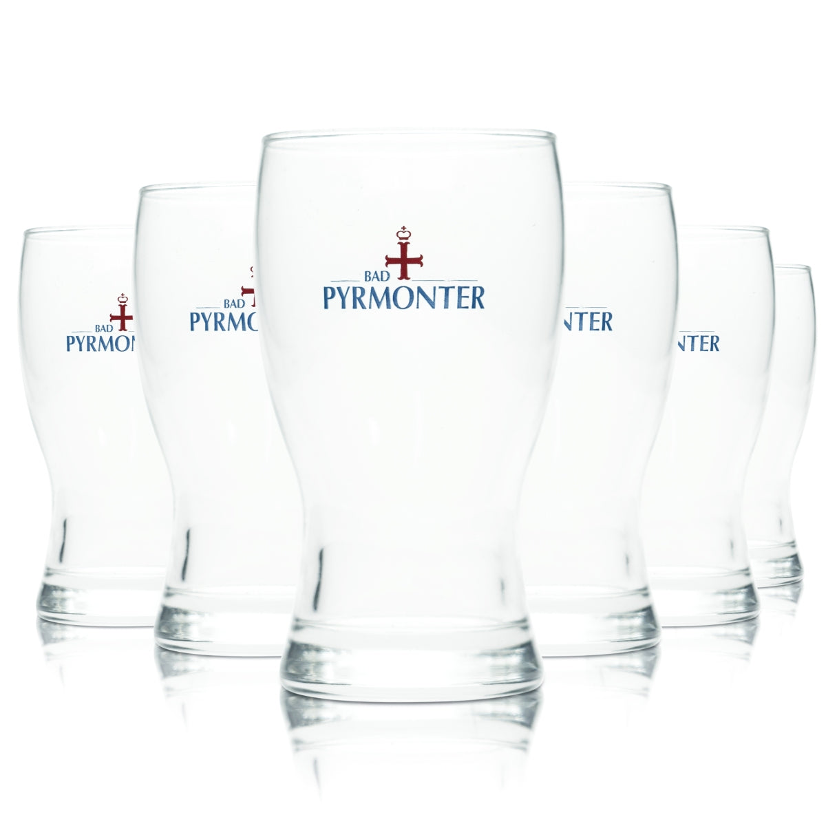 6 bicchieri da acqua Bad Pyrmonter da 0,2 l, bicchieri per bevande, fonte minerale Brunnen