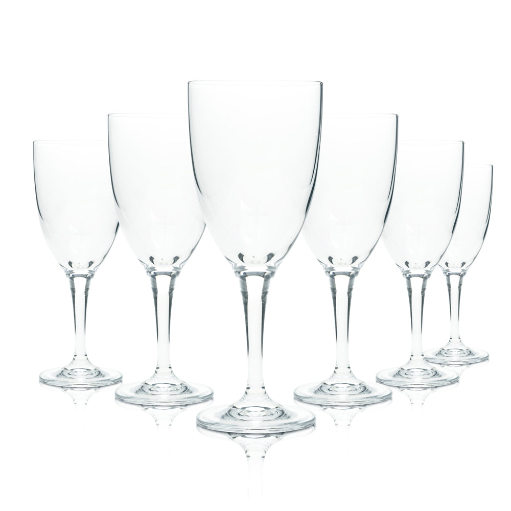6 bicchieri Bad Pyrmonter Wasser 0,2 l, forma tulipano, bicchieri flûte, sorgente minerale curativa