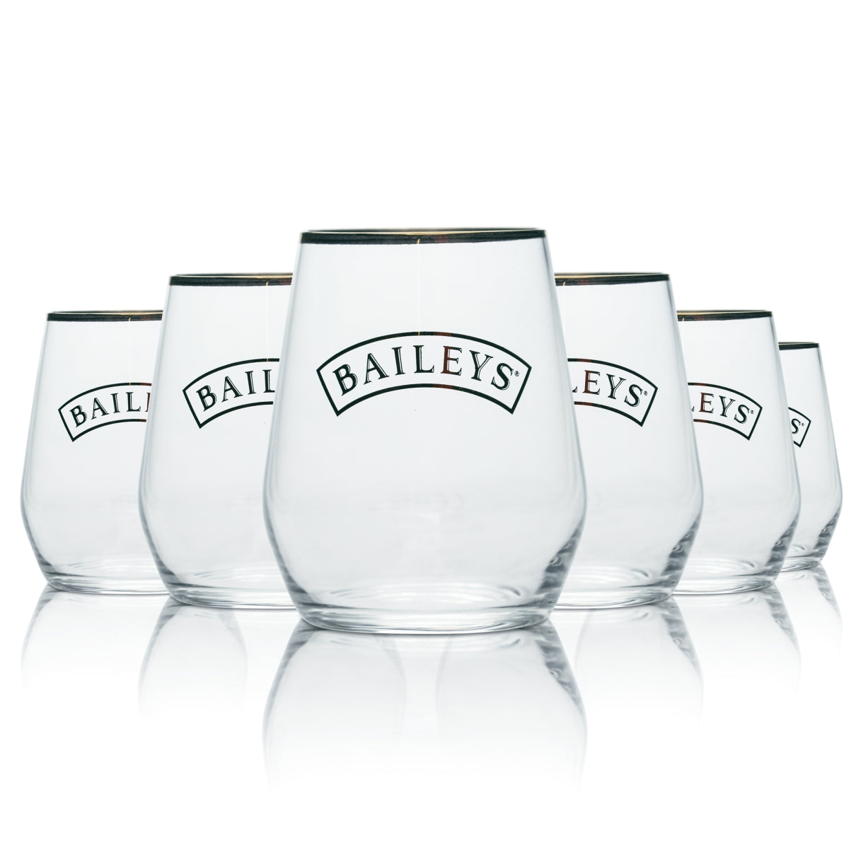 6 bicchieri Baileys 0,38 l tumbler con bordo dorato Irish Cream Coffee