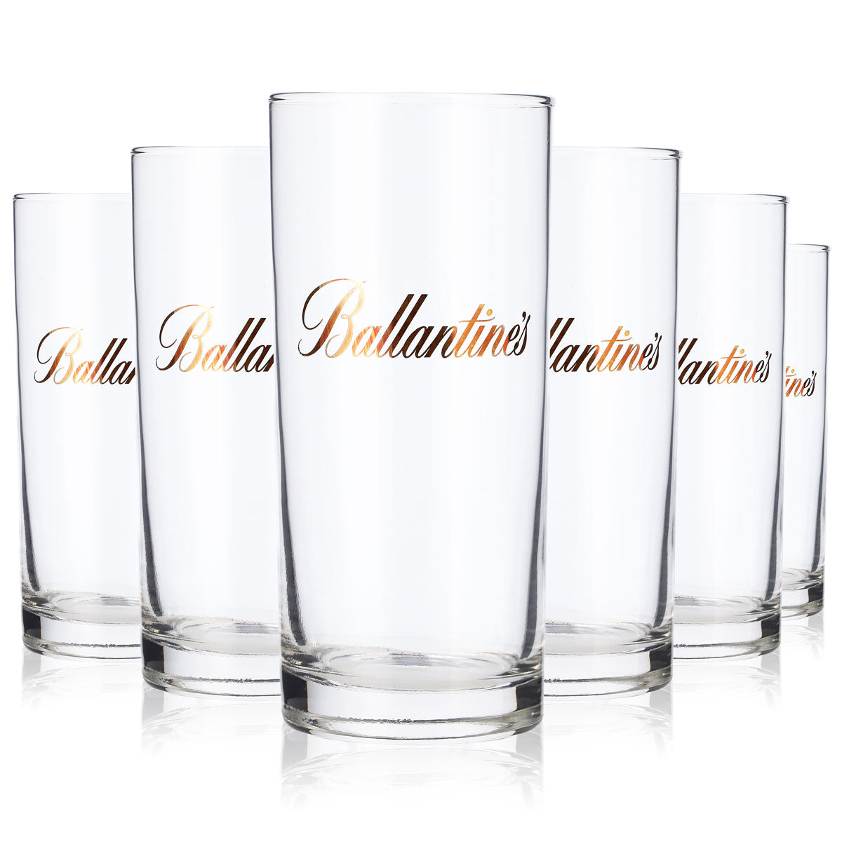 6 bicchieri da whisky Ballantines da 0,3 l Bicchieri da long drink Logo in bronzo – Vista 4